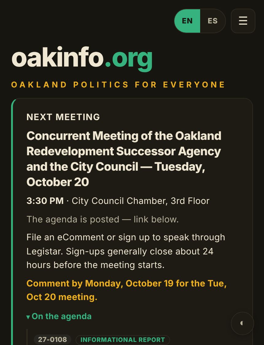 oakinfo.org screenshot