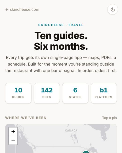 skincheese travel screenshot